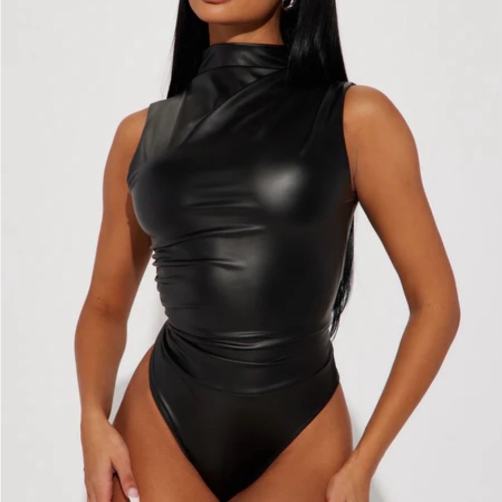 Fashion Nova Kourtney Faux Leather Bodysuit